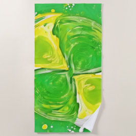 kalkgroene spiraal strandlaken