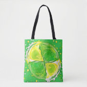 kalkgroene spiraal tote bag (Voorkant)