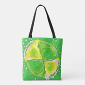 kalkgroene spiraal tote bag (Achterkant)