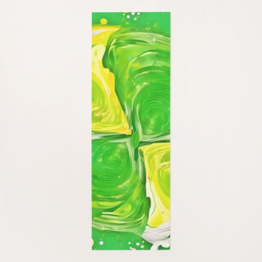 kalkgroene spiraal yogamat (Achterkant)