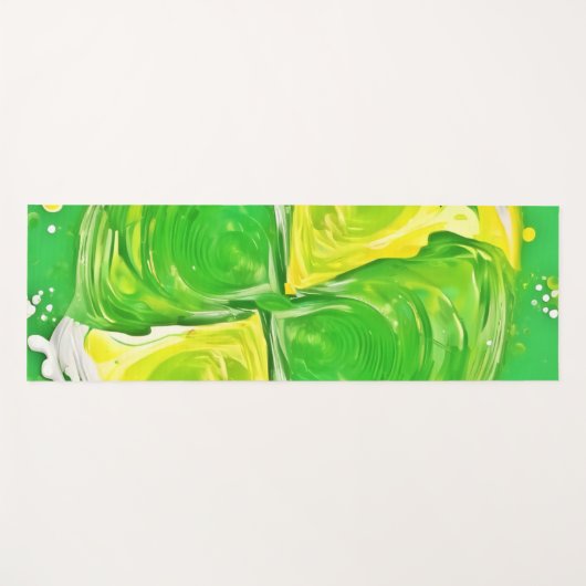 kalkgroene spiraal yogamat (Voorkant (horizontaal))