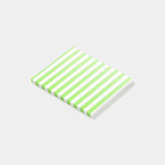 Kalkgroene strepen en witte snoepjes post-it® notes (Schuin)