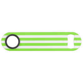 Kalkgroene strepen en witte snoepjes speed flessenopener