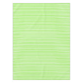 Kalkgroene strepen en witte snoepjes tafelkleed (Voorkant)