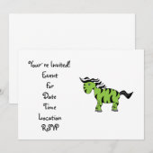 Kalkgroene zebra kaart (Voorkant / Achterkant)