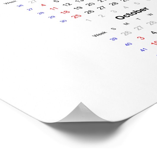 Kalkkalender 2021 Poster - Zondag eerst (Hoek)