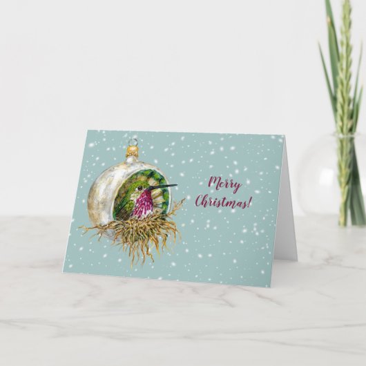 Kalkkotelvogel nesten in ornament kaart (Voorkant)