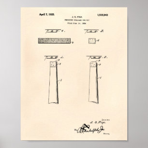 Kalkless Billiard Cue Tip 1925 - Old Peper Poster
