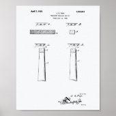 Kalkless Billiard Cue Tip 1925 - Witboek Poster (Voorkant)