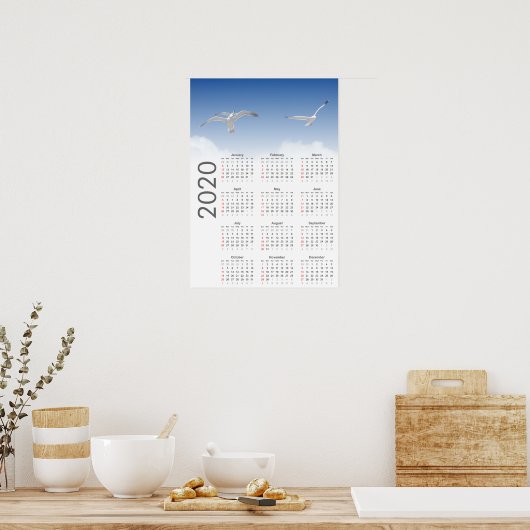 Kalkmeeuwkalender 2020 Poster (Keuken)