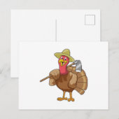 Kalkoen als boer briefkaart (Voorkant / Achterkant)