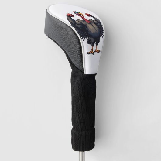 Kalkoen Bodybuilding Thanksgiving Day Sportschool  Golfheadcover (Schuin)