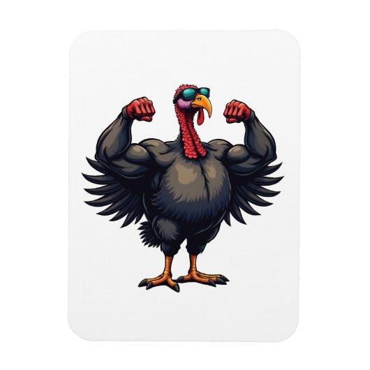 Kalkoen Bodybuilding Thanksgiving Day Sportschool  Magneet (Verticaal)