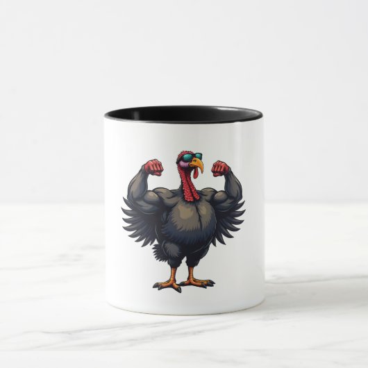 Kalkoen Bodybuilding Thanksgiving Day Sportschool  Mok (Midden)