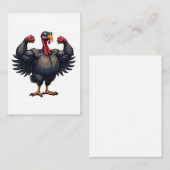 Kalkoen Bodybuilding Thanksgiving Day Sportschool  Notitiekaartje (Voorkant / Achterkant)