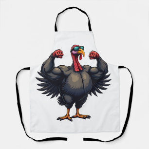 Kalkoen Bodybuilding Thanksgiving Day Sportschool Schort