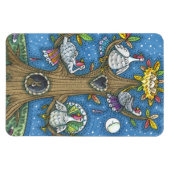 KALKOEN BOOM, FUNNY THANKSGIVING GOBBLERS ROOSTING MAGNEET (Horizontaal)