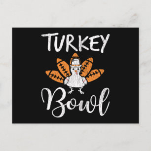 Kalkoen Bowl Grappige Thanksgiving Voetbal Kalkoen Briefkaart