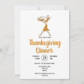 Kalkoen Braden Retro Thanksgiving-diner Kaart (Voorkant)