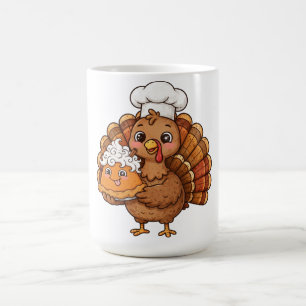 Kalkoen Chef Pompoentaart Thanksgiving Koffiemok