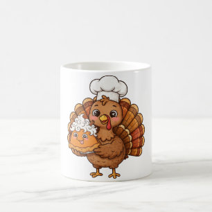 Kalkoen Chef Pompoentaart Thanksgiving Koffiemok