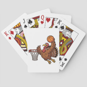 Kalkoen Dunker Basketbal Sport Thanksgiving liefhe Pokerkaarten