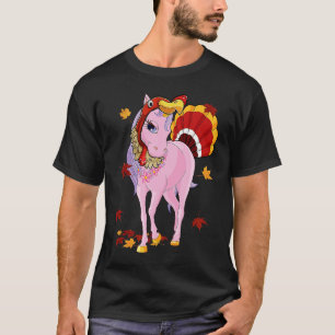 Kalkoen Eenhoorn Grappige Thanksgiving Eenhoorn Li T-shirt