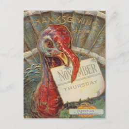 Kalkoen Eet November Kalender Briefkaart