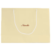 Kalkoen en pompoen | Aangepaste naam Thanksgiving Large Cadeautasje (Achterkant)