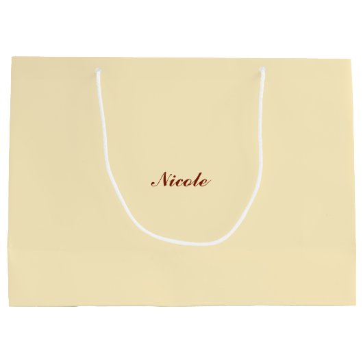 Kalkoen en pompoen | Aangepaste naam Thanksgiving Large Cadeautasje (Achterkant)