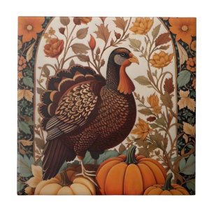  kalkoen en pompoenen herfst tegeltje