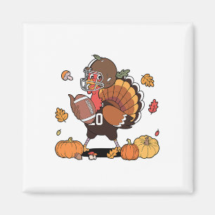 Kalkoen en touchdown Thanksgiving Voetbal Mannen V Magneet