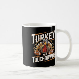 Kalkoen en Touchdowns Thanksgiving American Footba Koffiemok