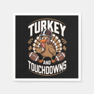 Kalkoen en touchdowns Thanksgiving voetbal Servet
