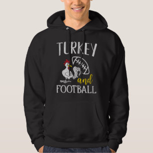 Kalkoen en Voetbal Grappige Thanksgiving Speldag Hoodie
