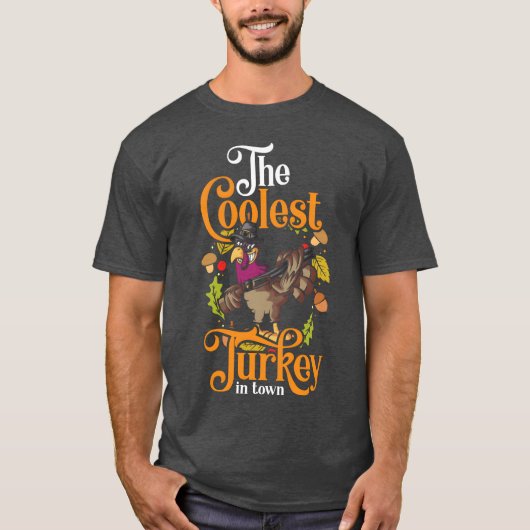 Kalkoen Eten Feest November grappig T-shirt (Voorkant)