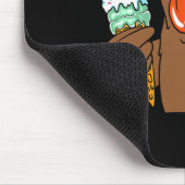 Kalkoen Eten Ice Cream Thanksgiving Dag Funny Fal Muismat (Hoek)