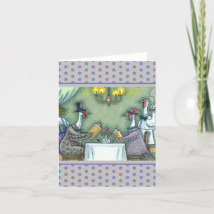 KALKOEN FIJN DINEREN, THANKSGIVING VOOR KIP HUMOR  KAART