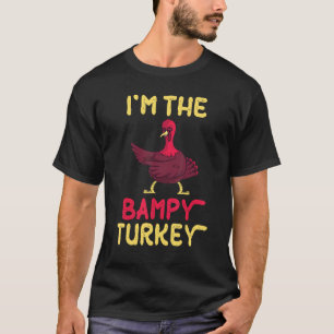 Kalkoen Flossen Gelukkig Thanksgiving Day Ik Ben D T-shirt
