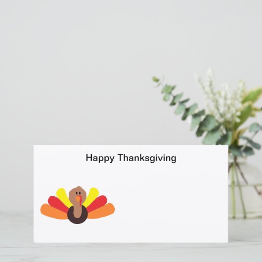 Kalkoen" Fotokaart Feestdagenkaart (Staand voorkant)