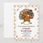 Kalkoen Friendsgiving feest uitnodiging (Voorkant / Achterkant)