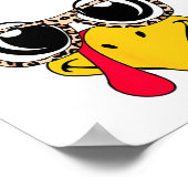 Kalkoen Gezicht Hoofdde Leopard Thanksgiving Day V Poster (Hoek)