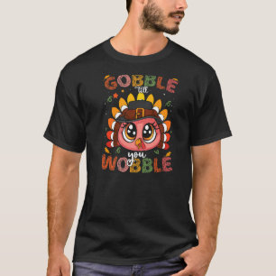 Kalkoen Gobl tot je Wobbelen Pelgrim Peuter Dan T-shirt
