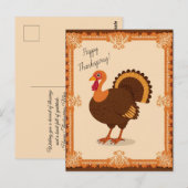 Kalkoen Grens voor Thanksgiving Briefkaart (Voorkant / Achterkant)