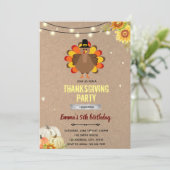 Kalkoen herfst thanksgiving uitnodiging (Staand voorkant)