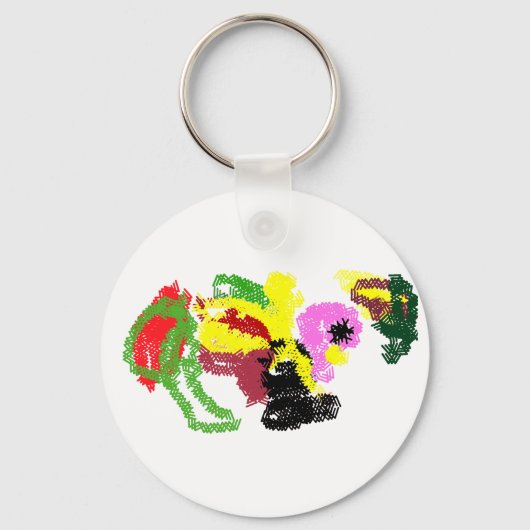 Kalkoen Herfst vreugde Sleutelhanger (Voorkant)