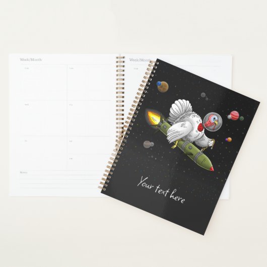 Kalkoen in de ruimte raket planner (Display)