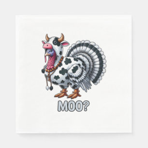 Kalkoen in koeienkostuum, Moo grappige Thanksgivin Servet