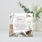 kalkoen jacht verjaardagsfeest uitnodiging (Staand voorkant)