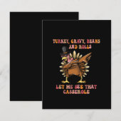 kalkoen jus bonen en rollen laat me informatiekaartje (Voorkant / Achterkant)